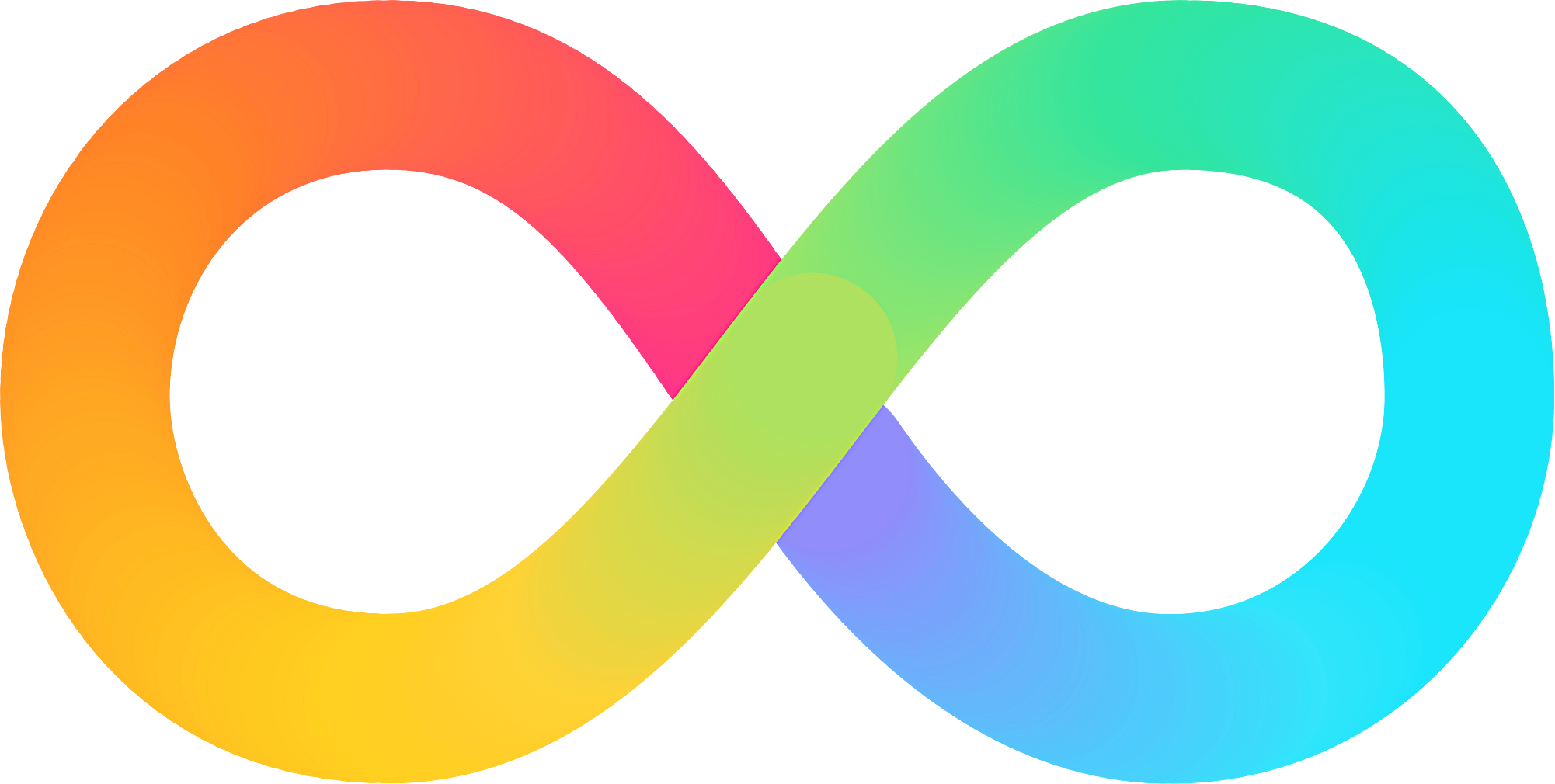 Infinity sign. Rainbow gradient shape. Autism and neurodiversity symbol.